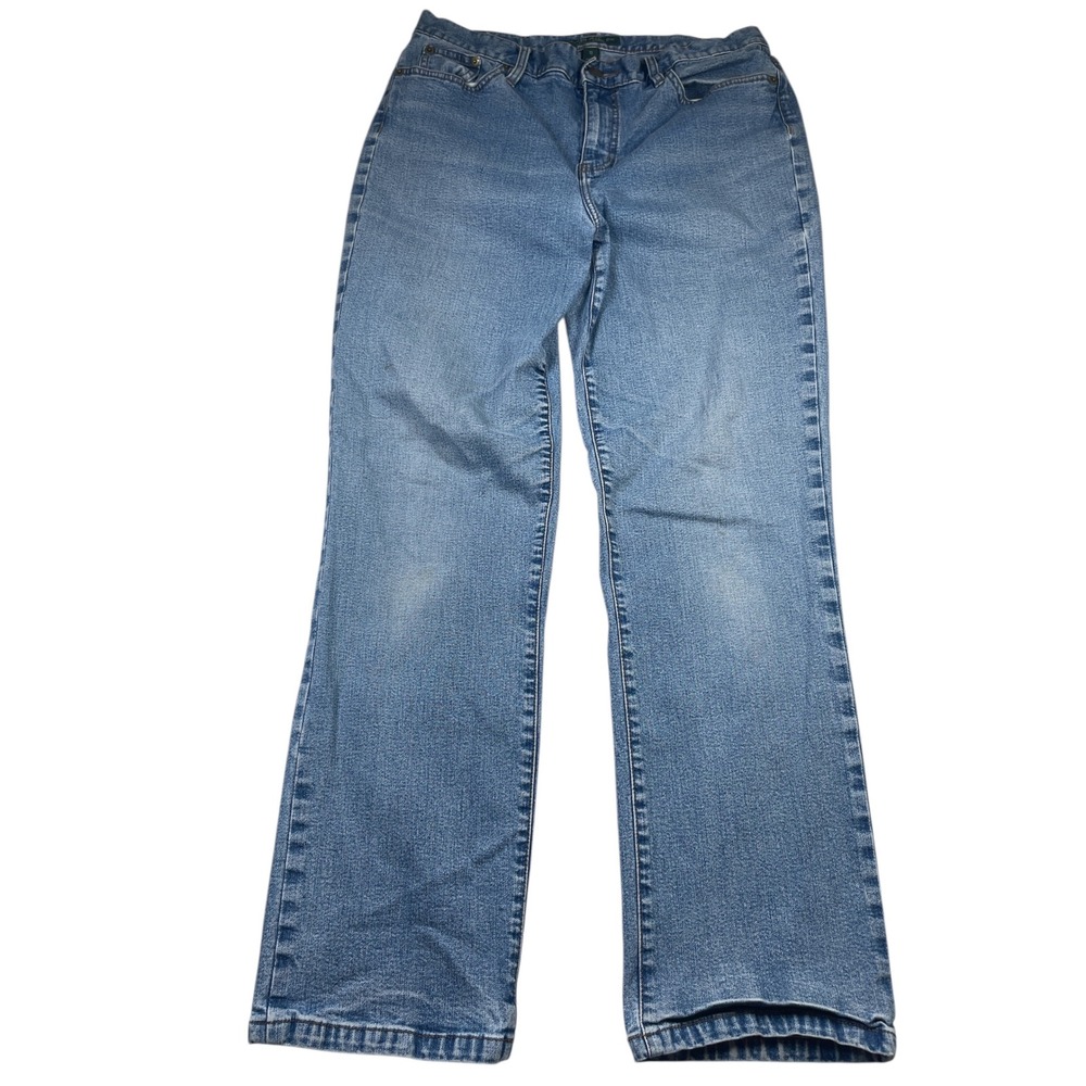 LRL Jeans Co Ralph Lauren‎ Classic Straight Denim Jeans Womens 10 Medium Wash